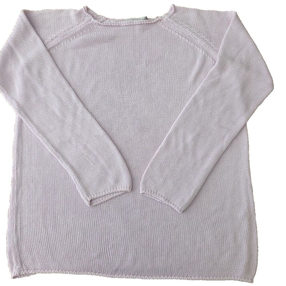 Emporio Armani Blush Pink Sweater EUR 38 US S Loose Knit Summer Beach Retro